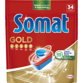 Таблетки для посудомийної машини Somat Gold, 34 шт
